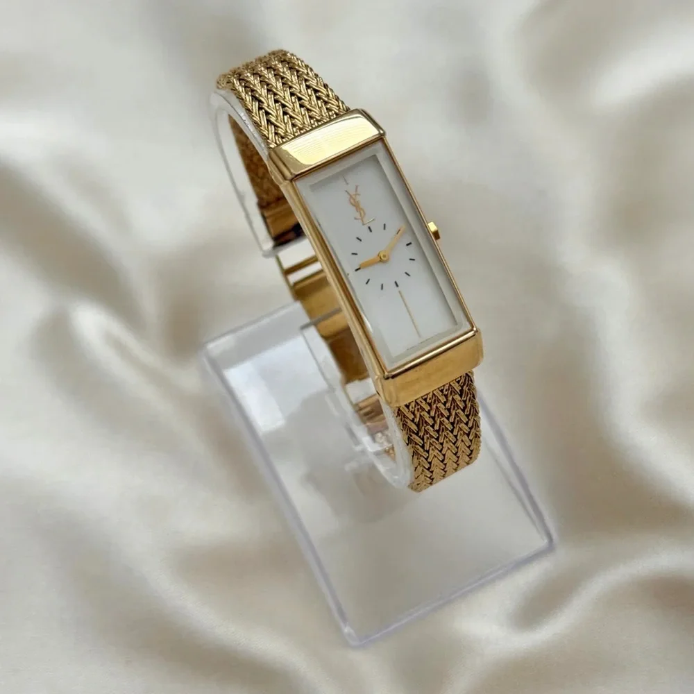 AUTHENTIC VINTAGE YVES SAINT LAURENT GOLD WATCH Vintage YSL Watch – Yves Saint Laurent Gold Tone Ladies  main image 3